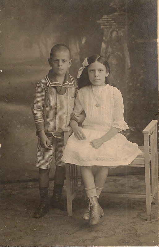 Hun kinderen: Rose en Hans Lehmkuhl.