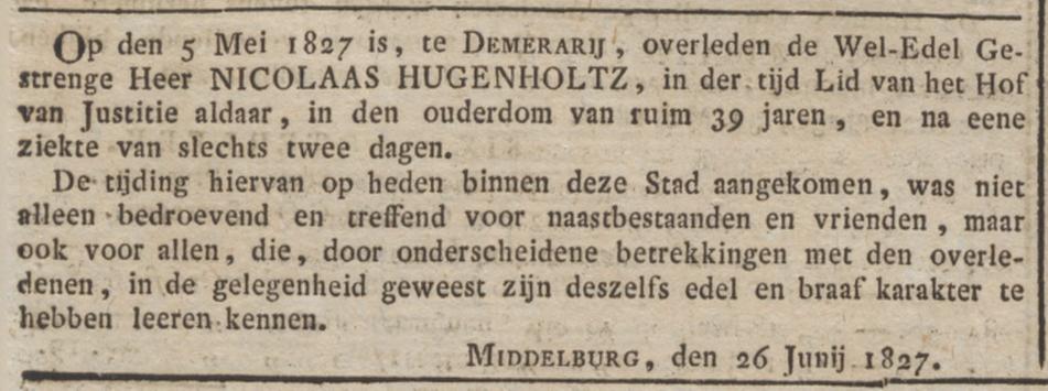 Middelburgsche courant
30-06-1827